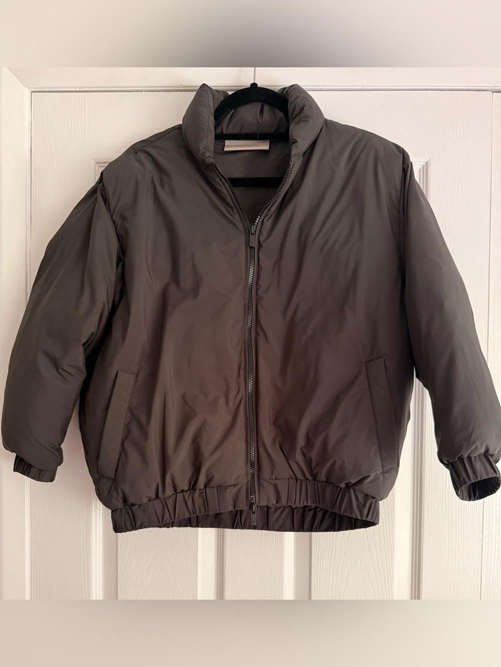 Essentials Oversized Kids Black Puffer Jacket